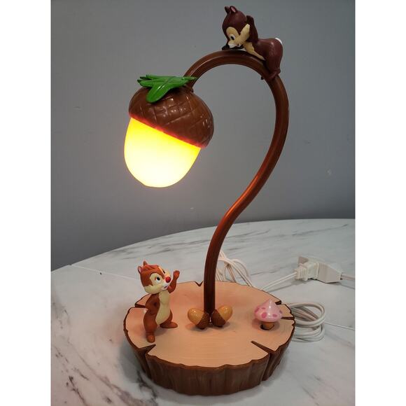Rare Disney Resorts Tokyo Japan Chip N Dale Table Lamp Desk Light Decor